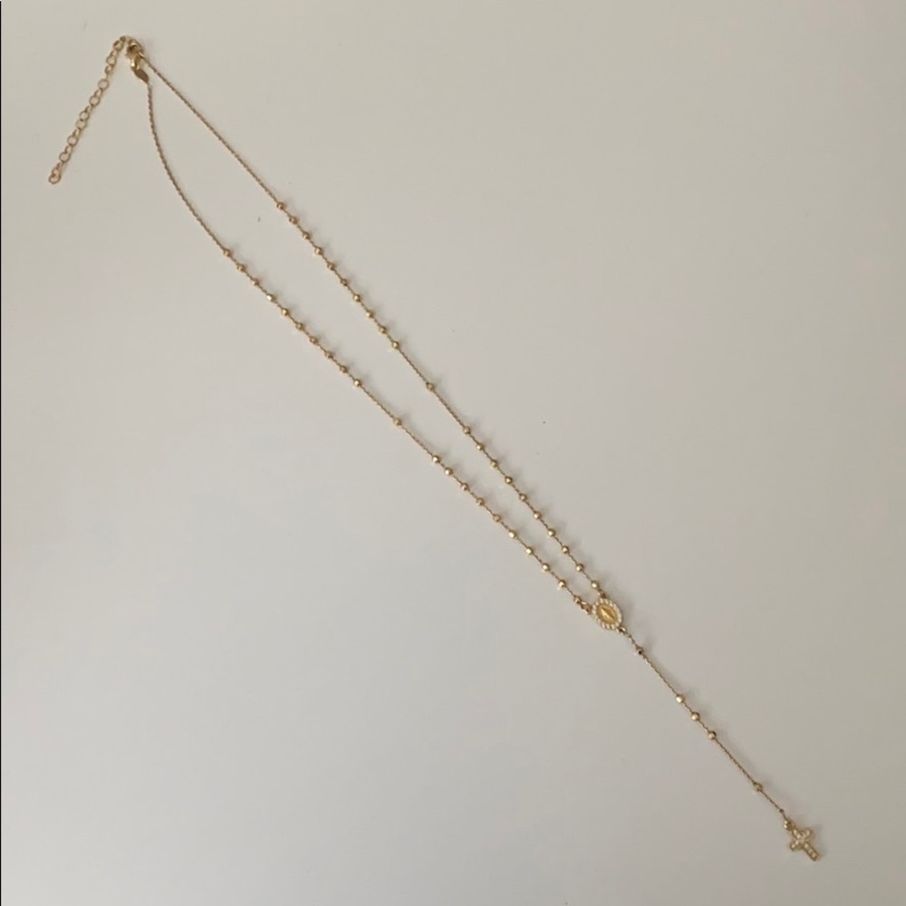 Gold Rosary Necklace made in Italy
